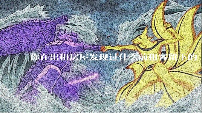 你在出租房屋发现过什么前租客留下的“宝藏”？
